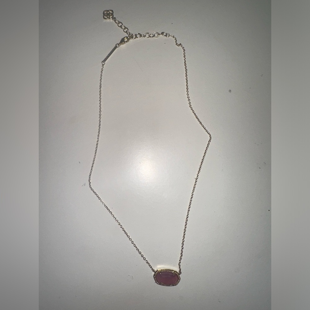Elisa Gold Pendant Necklace in Azalea Illusion